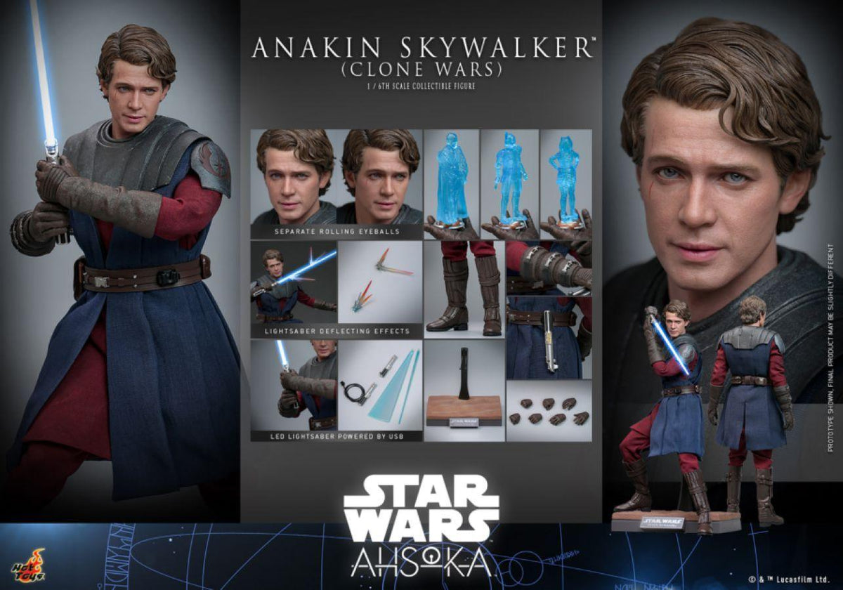 Star Wars: Ahsoka (TV) - Anakin Skywalker (Clone Wars) 1:6 Scale Collectable Action Figure