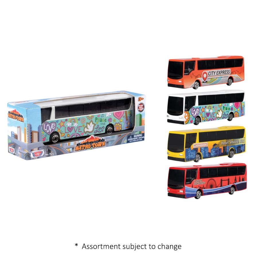 Metro Town - 5.5″ Fun Coach Die-Cast & Plastic Vehicle (4 Count)