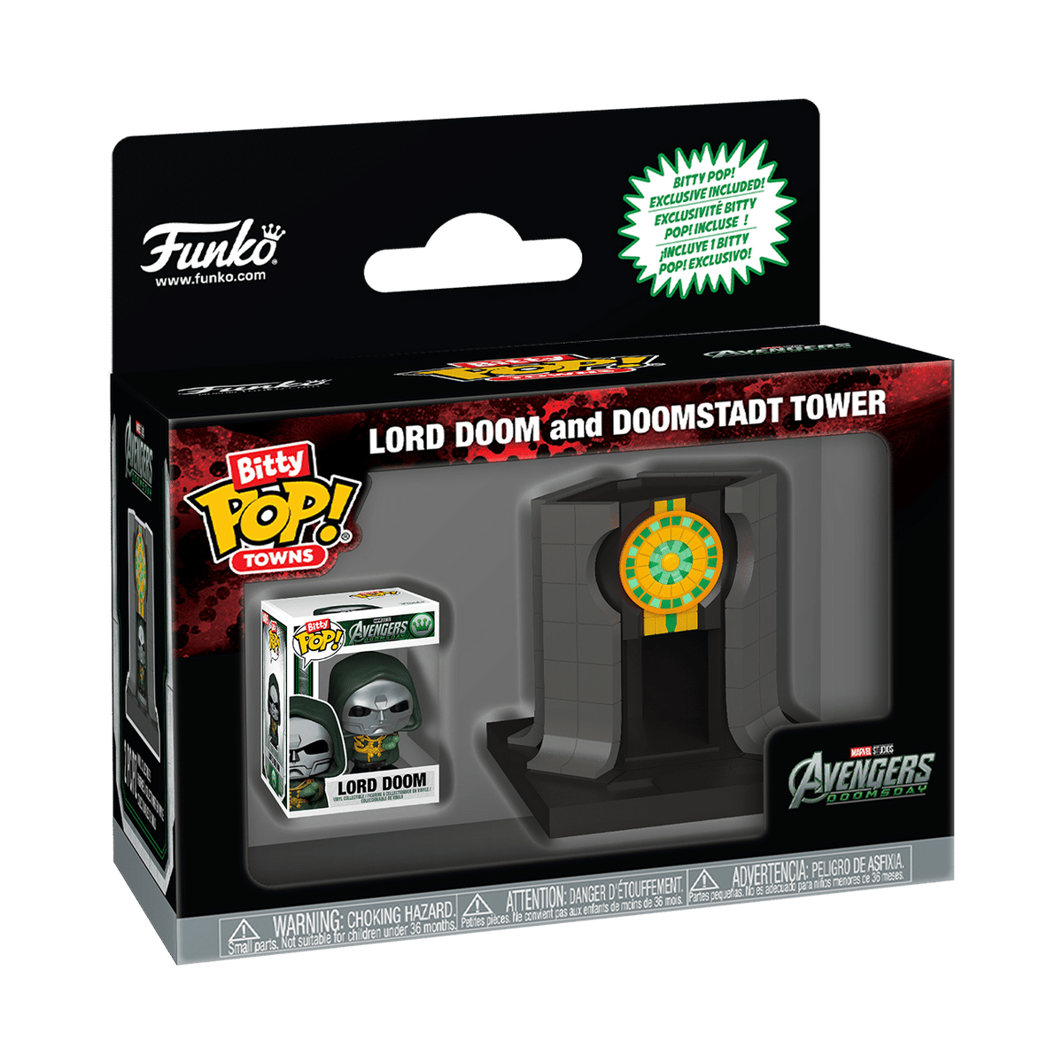 Avengers: Doomsday - Lord Doom with Doomstadt Tower (Bitty Pop! Town)