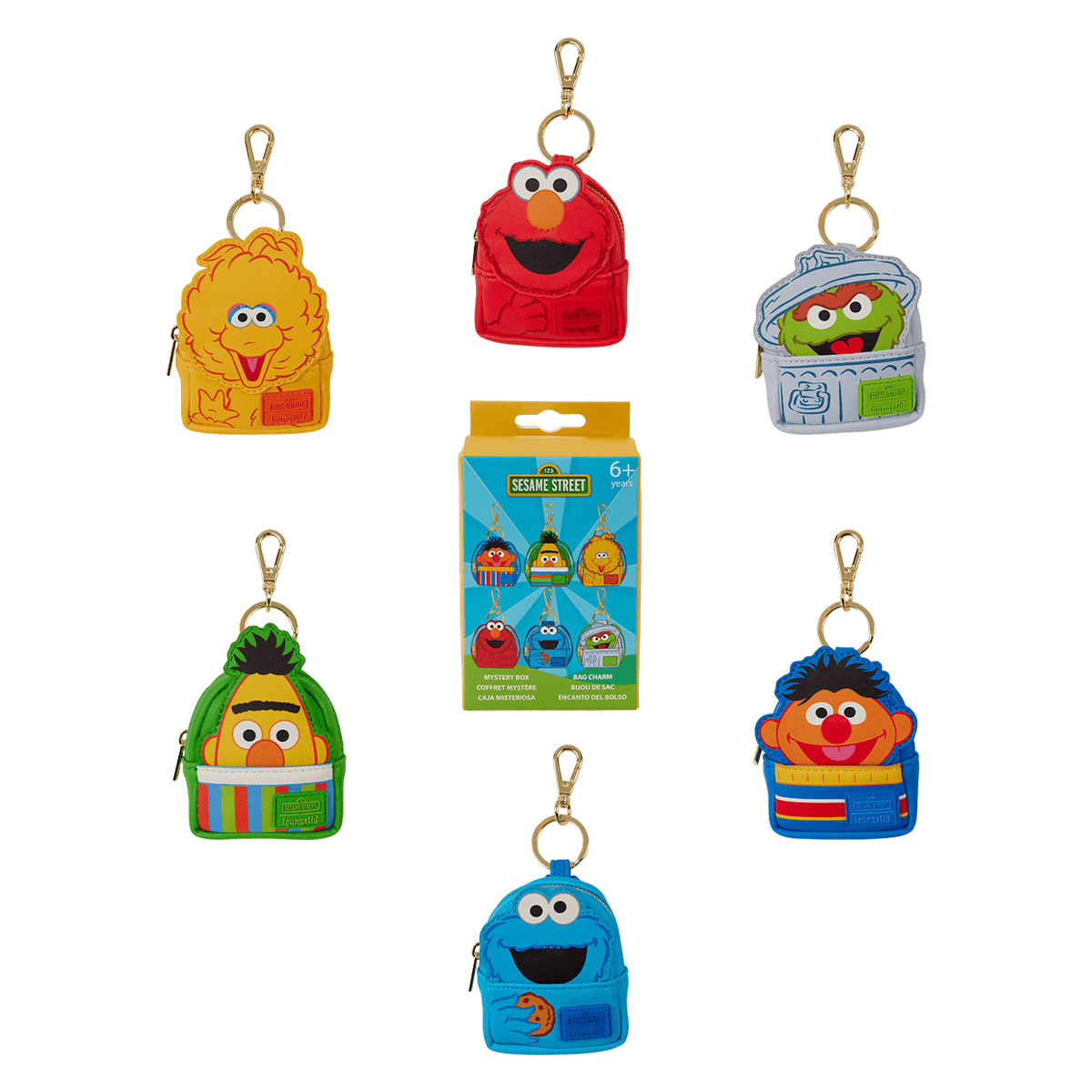 Sesame Street - Mystery Mini Backpack Keychain Charms Assortment (Display of 15)
