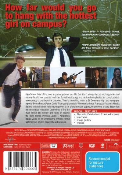 Assassination Of A High School President DVD