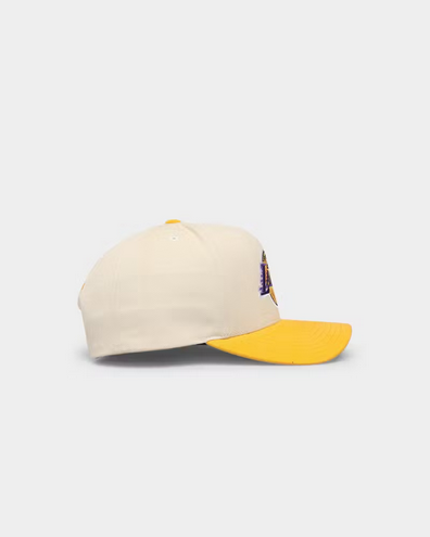 Los Angeles Lakers - NBL Vintage Cream Pro Crown Snapback (Hat)
