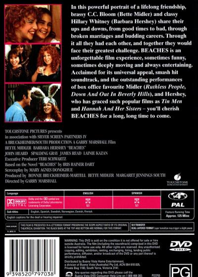 Beaches (1988) DVD