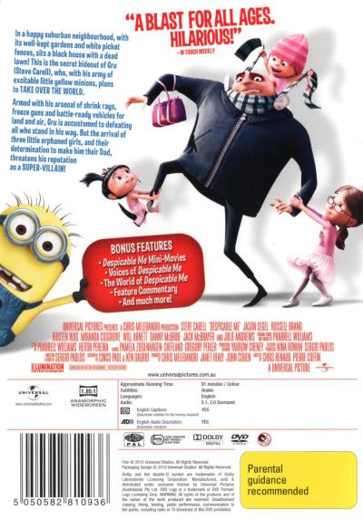 Despicable Me DVD