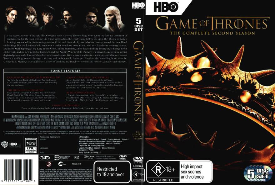 Game Of Thrones Season 2 DVD