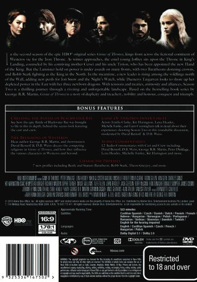 Game Of Thrones Season 2 DVD