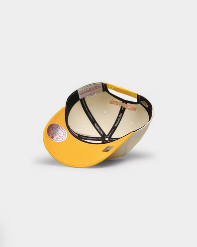 Los Angeles Lakers - NBL Vintage Cream Pro Crown Snapback (Hat)