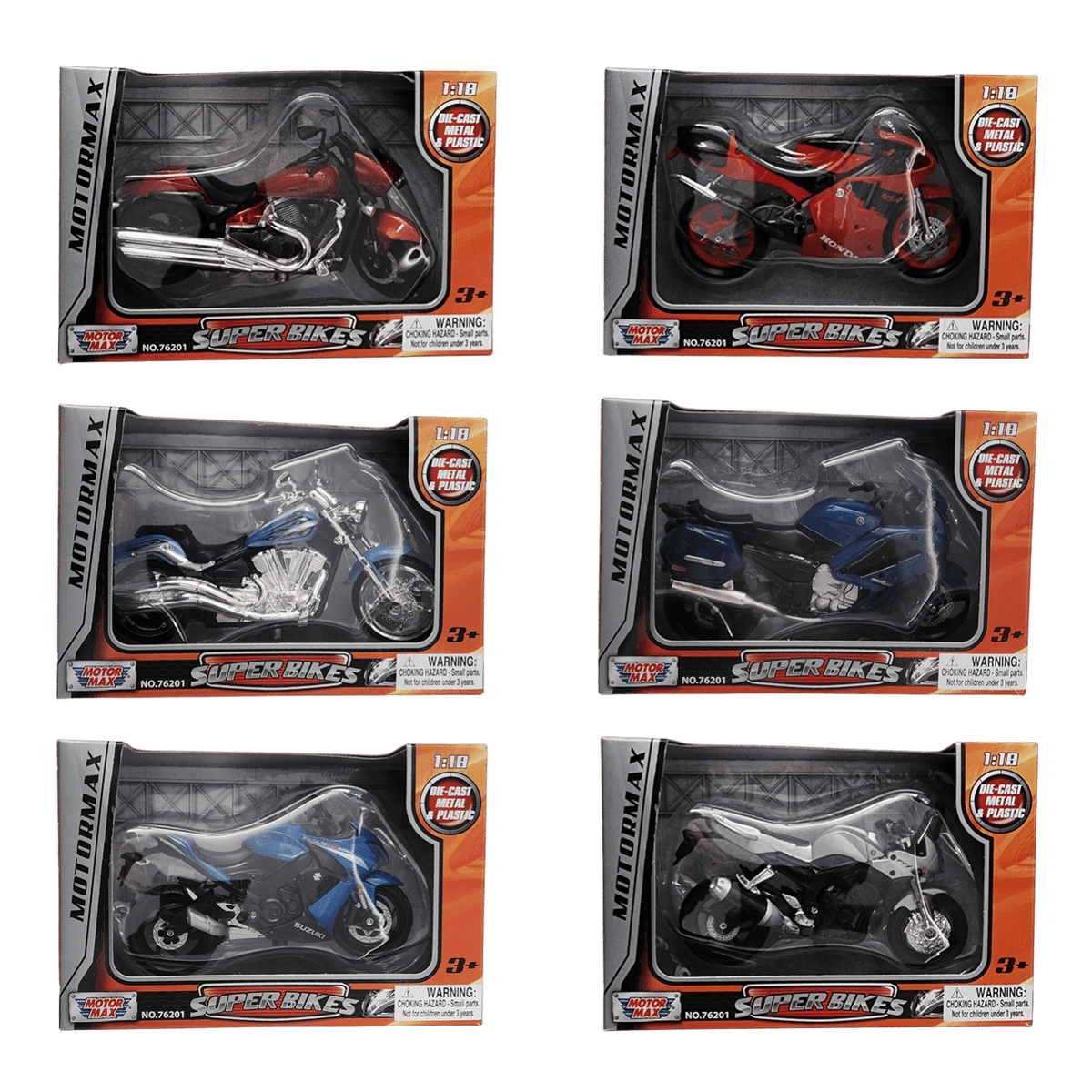 Super Bikes - 1:18 Motorcycle Die-Cast Vehicle
