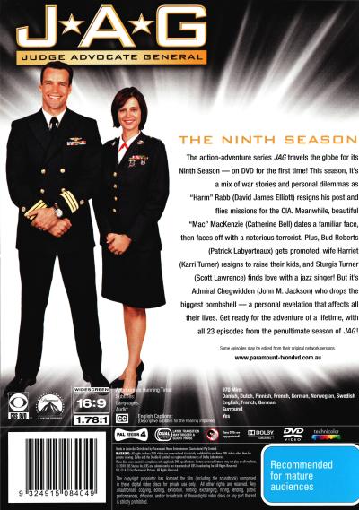JAG Judge Advocate General Season 9 DVD