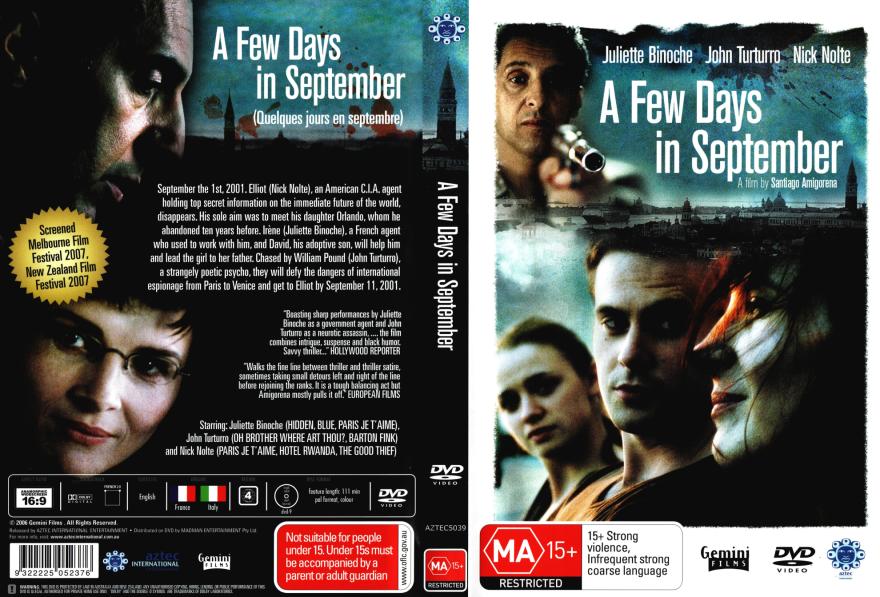 A Few Days In September DVD