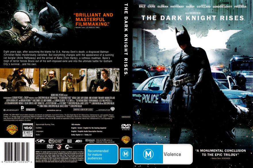 The Dark Knight Rises DVD