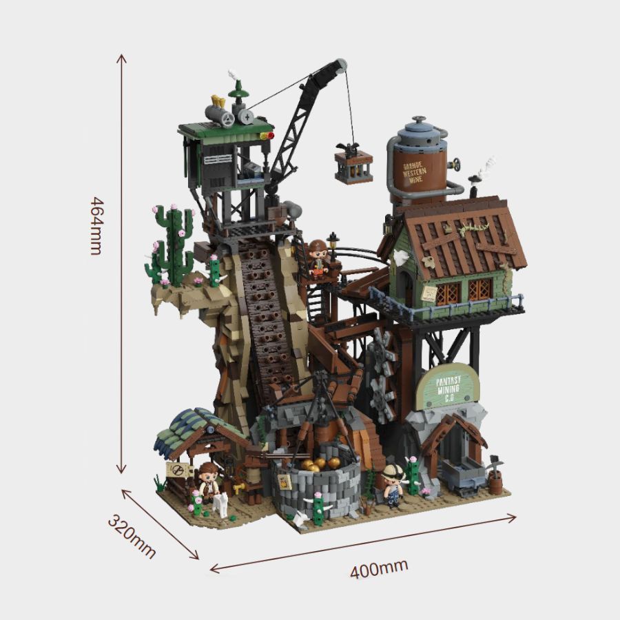 Retro Series - Western Mine Construction Set (2990 Pieces)