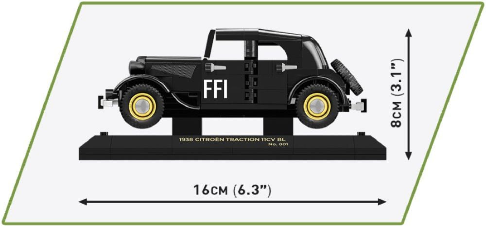 World War 2 - 1938 Citroen Traction 11C Construction Brick Set (298 Pieces)