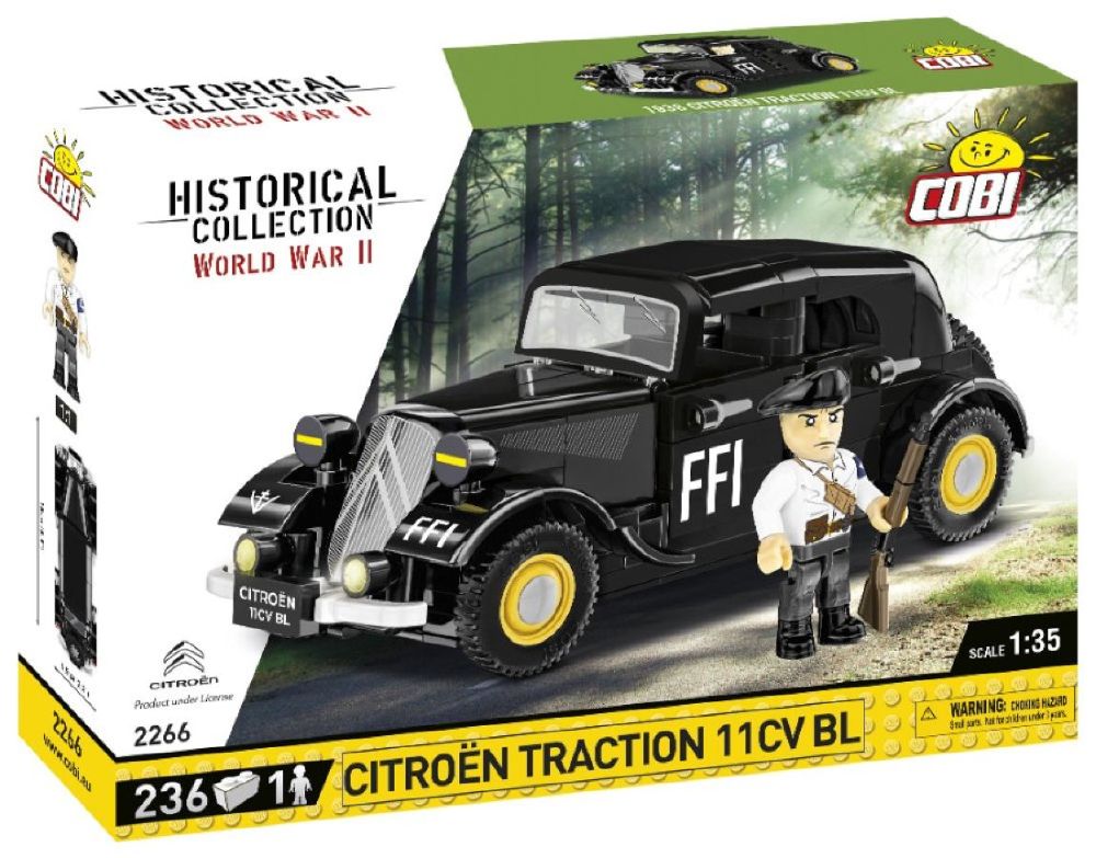 World War 2 - 1938 Citroen Traction 11C Construction Brick Set (236 Pieces)
