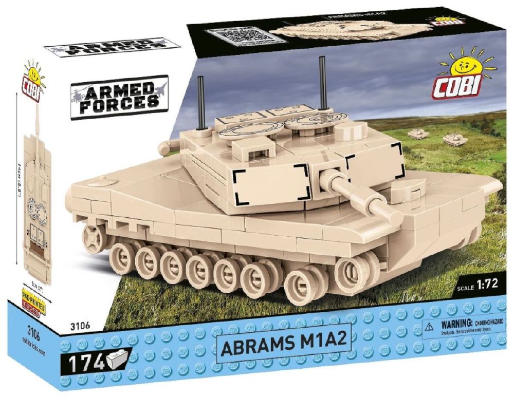 World War 2 - Abrams M1A2 Construction Brick Set (168 Pieces)