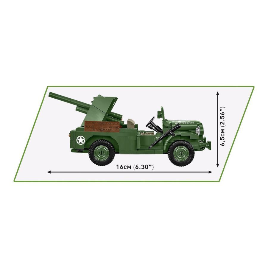 World War 2 - 37mm GMC M6 Fargo Construction Brick Set (230 Pieces)