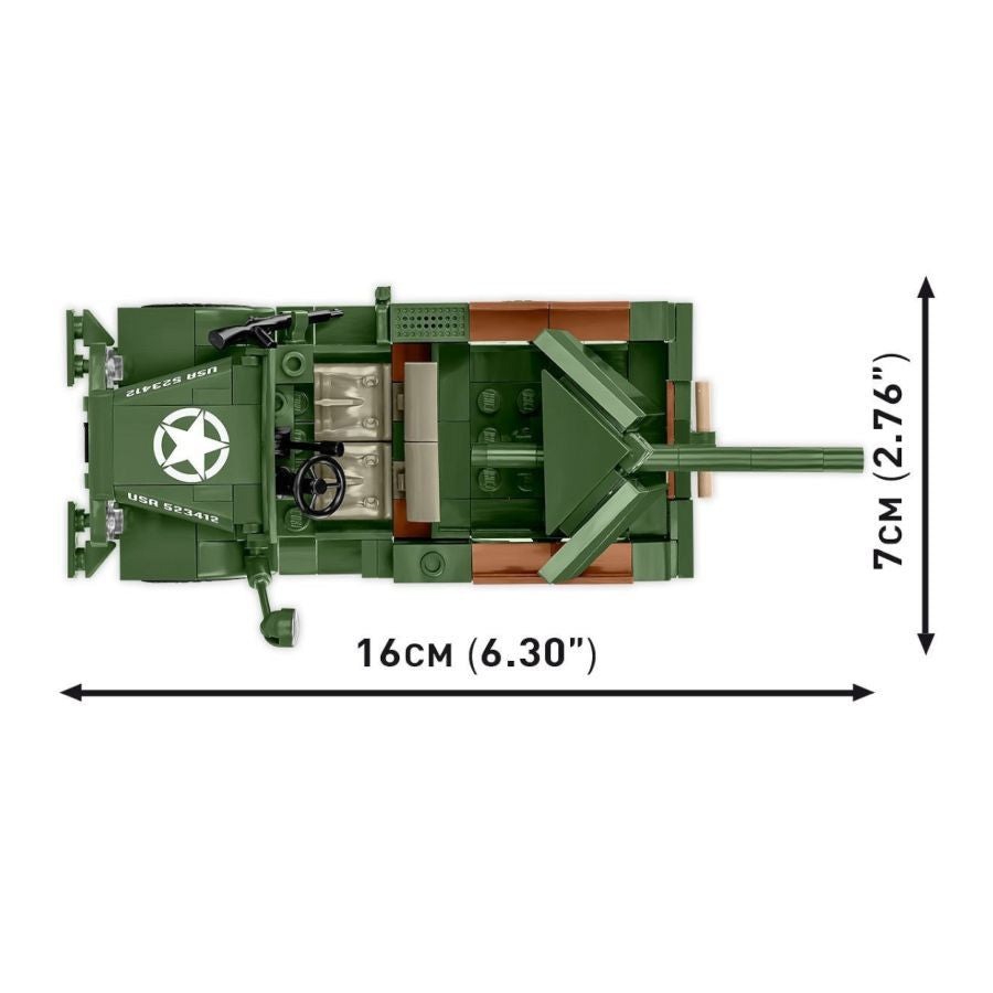 World War 2 - 37mm GMC M6 Fargo Construction Brick Set (230 Pieces)