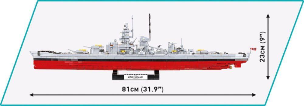 World War 2 - Battleship Gneisenau Construction Brick Set (2417 Pieces)