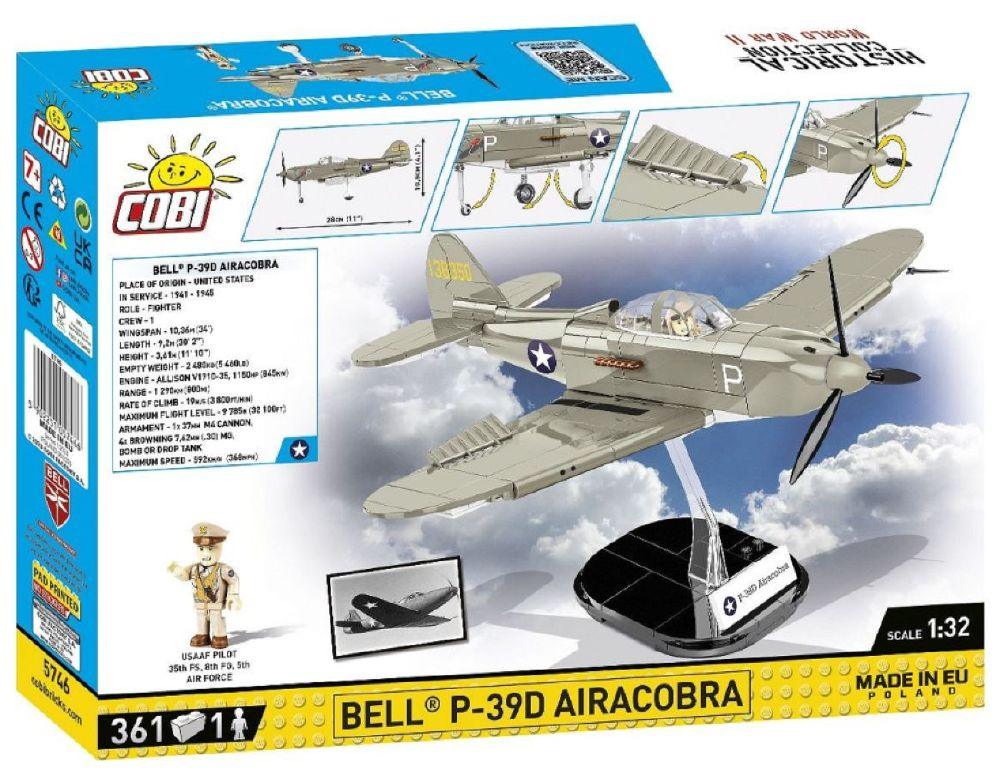 World War 2 - Bell P-39D Airacobra (US) Construction Brick Set (360 Pieces)