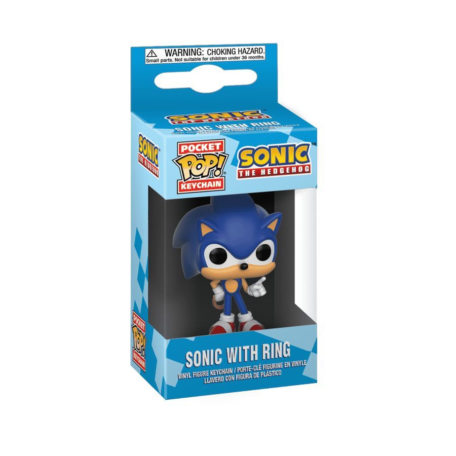 Sonic the Hedgehog – Sonic with Ring Pocket (Pop! Keychain)