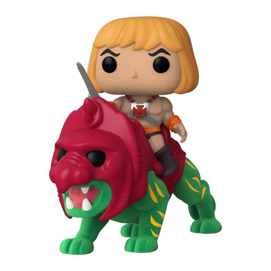 Masters Of The Universe - He-Man On Battlecat Flocked Pop! Ride (Pop! Vinyl)