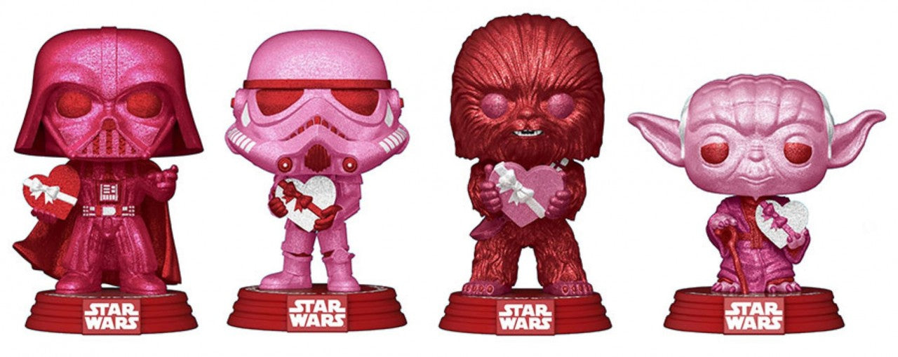 Star Wars - Valentine Diamond Glitter 4-Pack (Pop! Vinyl)