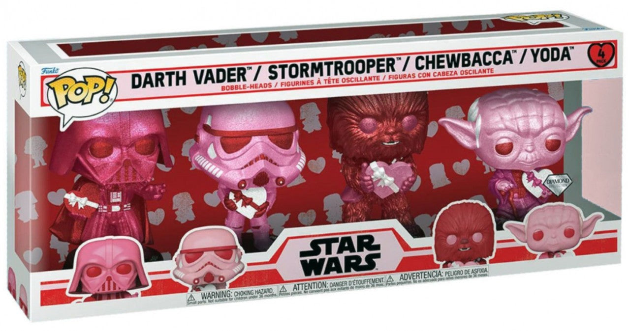Star Wars - Valentine Diamond Glitter 4-Pack (Pop! Vinyl)