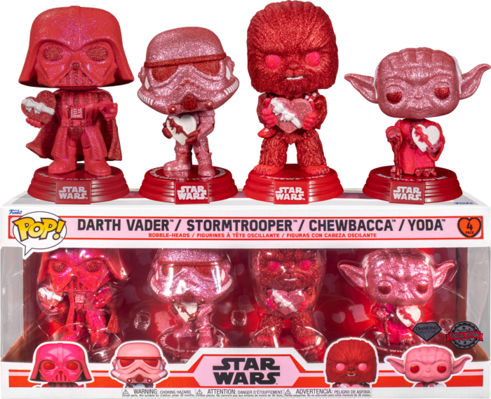 Star Wars - Valentine Diamond Glitter 4-Pack (Pop! Vinyl)