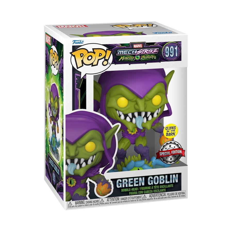 Marvel Mech Strike Monster Hunters - Green Goblin Glow (Pop! Vinyl)