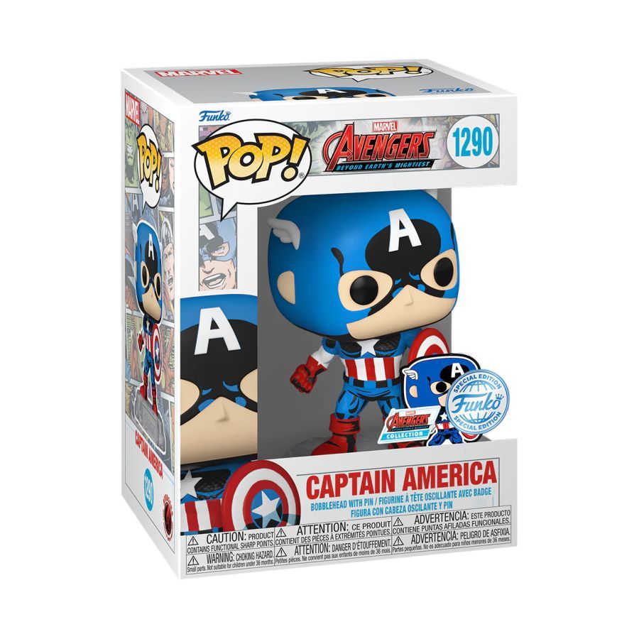 Marvel Comics – Captain America 60th Anniversary with Pin  (Pop! Vinyl)