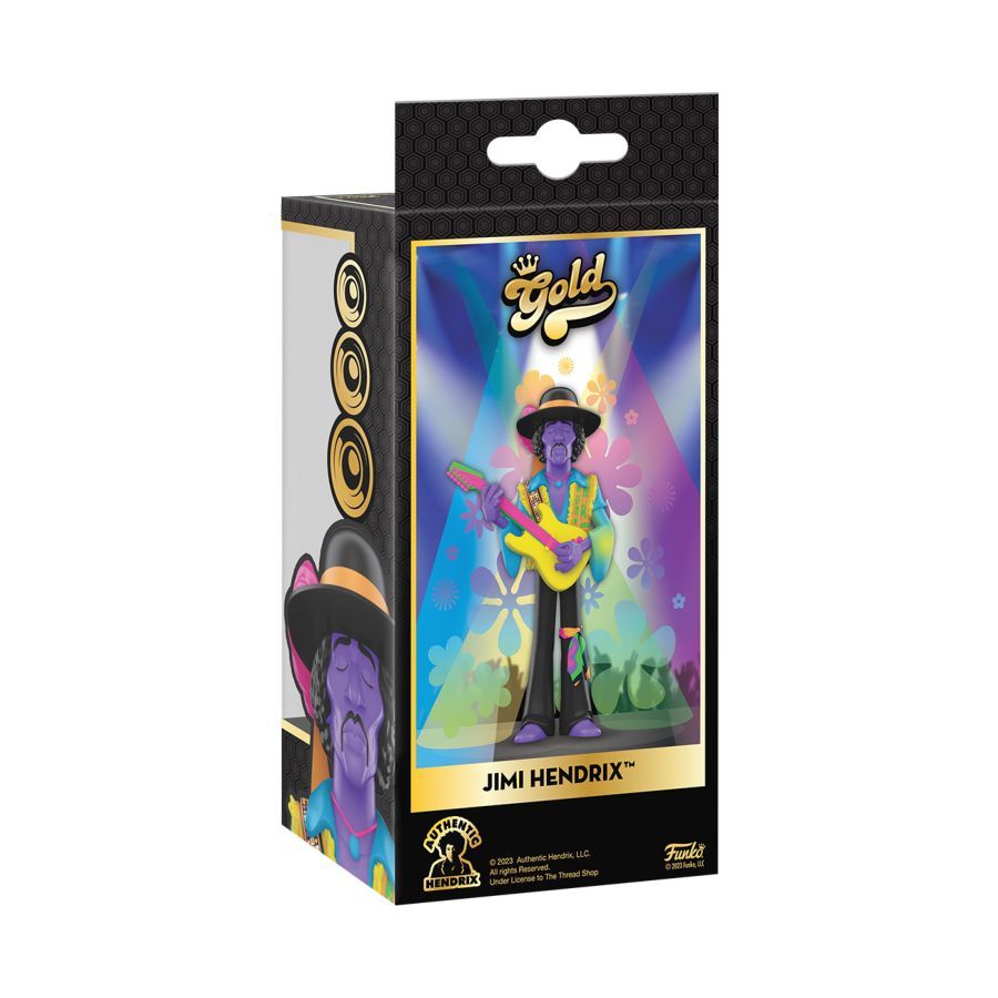 Jimi Hendrix Blacklight 5" Vinyl Gold (Vinyl Figure)