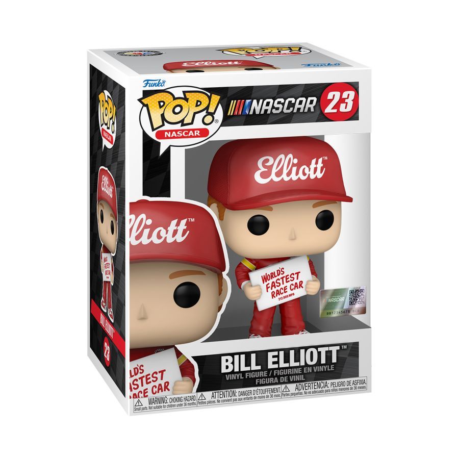 Nascar – Bill Elliott holding Fastest Race Car Sign (Pop! Vinyl)