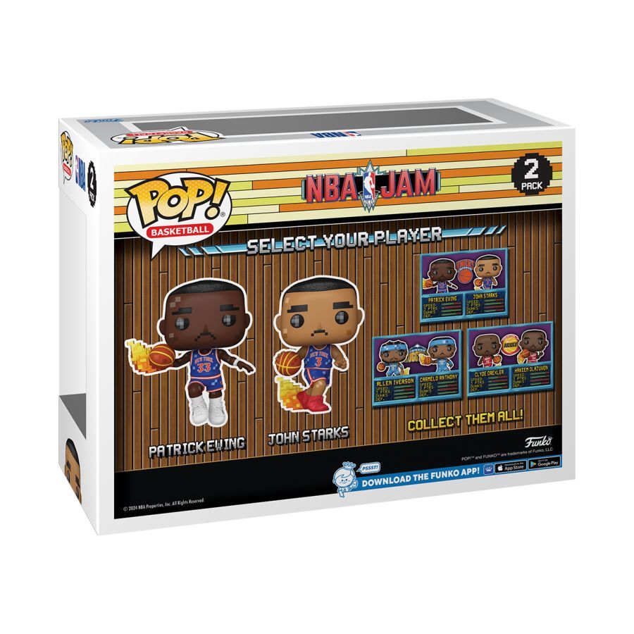 NBA JAM: Knicks – Patrick Ewing & John Starks 8-Bit Pop! Vinyl 2-Pack (Pop! Vinyl)