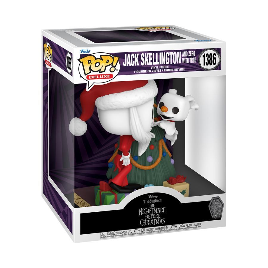 The Nightmare Before Christmas 30th Anniversary – Jack & Zero with Christmas Tree (Pop! Deluxe)