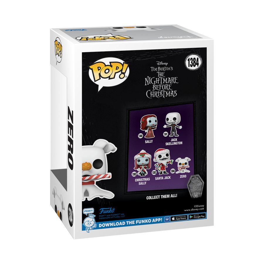 The Nightmare Before Christmas 30th Anniversary – Zero w/Candy Cane (Pop! Vinyl)