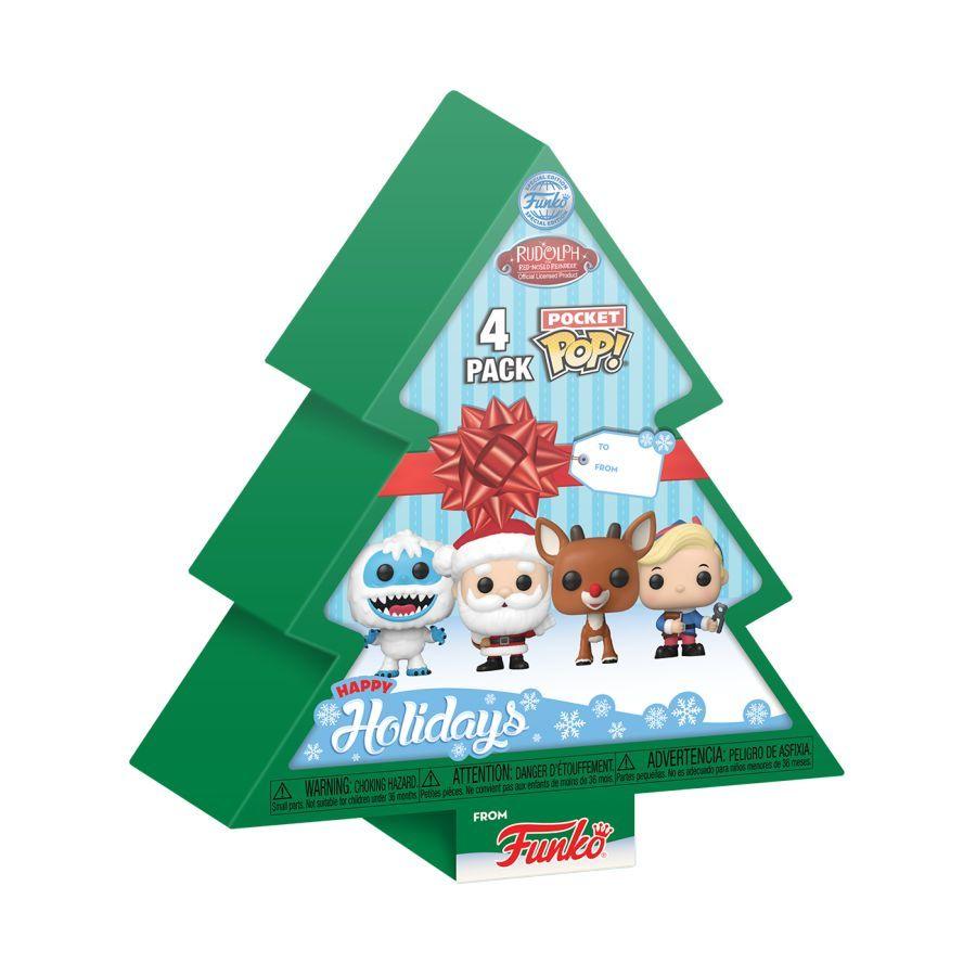 Rudolph – Tree Holiday Pocket Pop! 4-Pack Box Set (Pop! Vinyl)