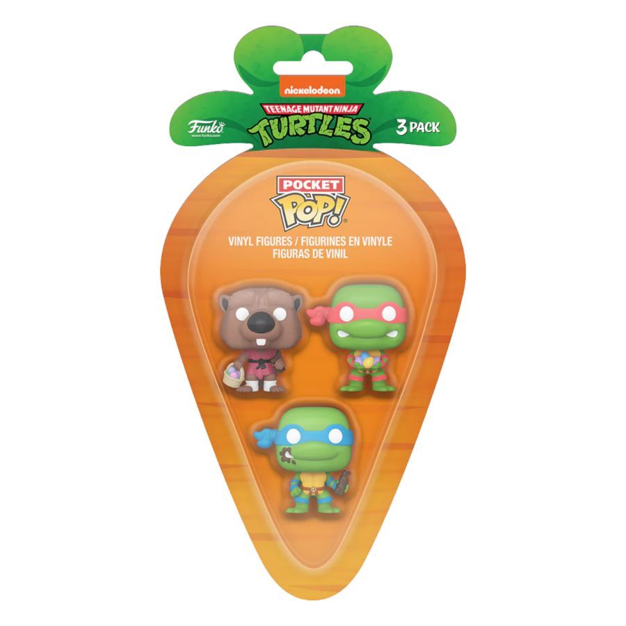 Teenage Mutant Ninja Turtles – Splinter, Leonardo & Raphael Carrot (Pocket Pop! 3-Pack)