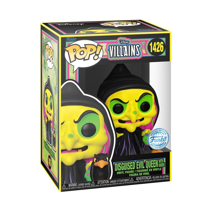 Snow White (1937) – Disguised Evil Queen with Raven Blacklight (Pop! Vinyl)