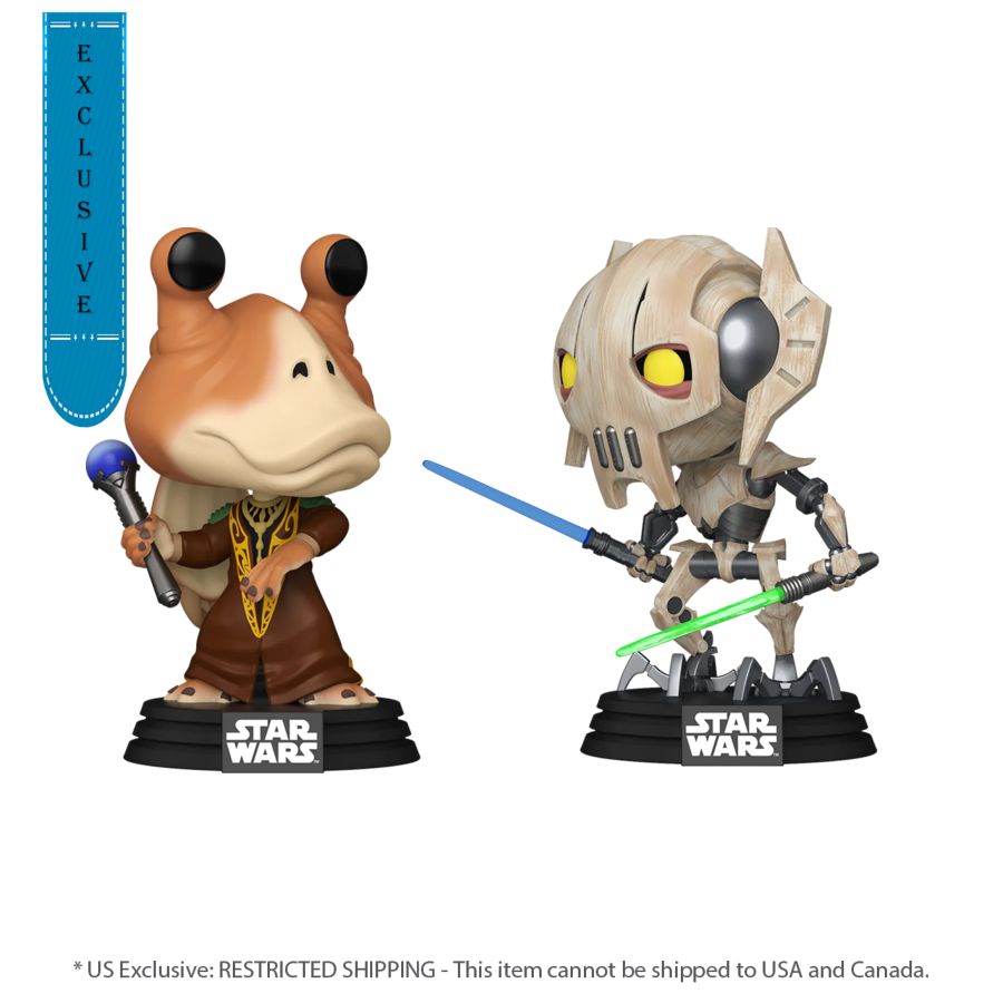 Star Wars: Clone Wars - Jar Jar Binks Vs General Grievous 2-Pack (Pop! Vinyl)