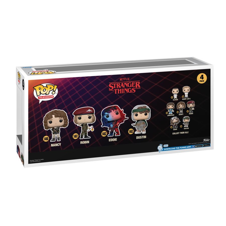 Stranger Things - Nancy / Robin / Eddie / Dustin 4-Pack (Pop! Vinyl)