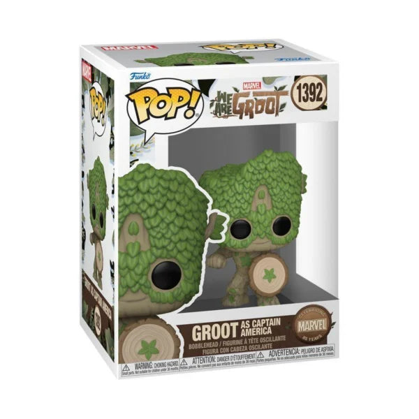 Marvel 85th: We Are Groot - Groot Captain America (Pop! Vinyl)