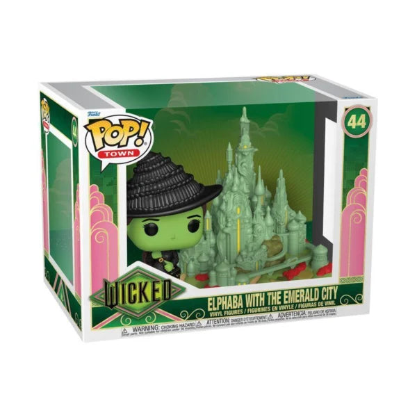 Wicked (2024) - Elphaba With Emerald City Pop Town (Pop! Vinyl)