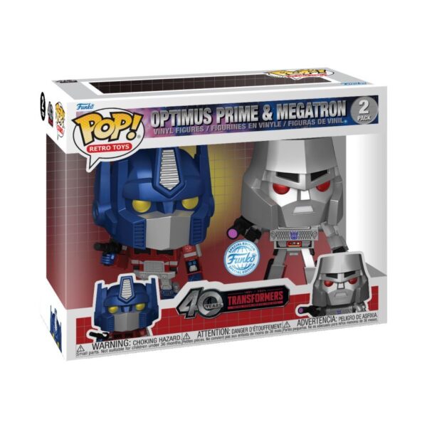 Transformers - Optimus And Megatron Metallic 2-Pack (Pop! Vinyl)