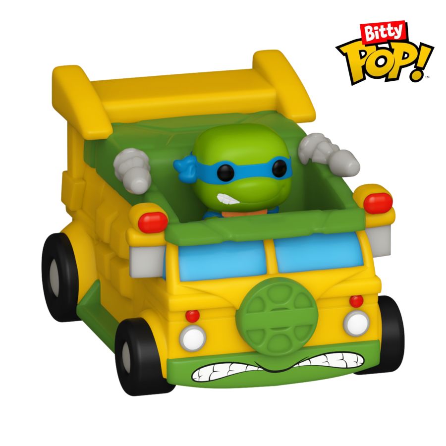 Teenage Mutant Ninja Turtles – Leonardo with Teenage Mutant Ninja Turtles Van (Bitty Pop! Ride)