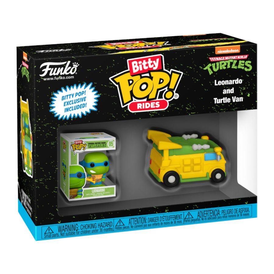 Teenage Mutant Ninja Turtles – Leonardo with Teenage Mutant Ninja Turtles Van (Bitty Pop! Ride)