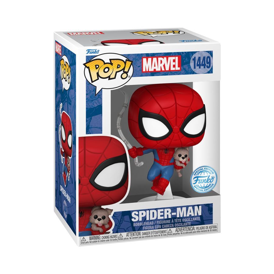 Marvel Comics - Spiderman With "Sandwich The Dog" (Pop! Vinyl)