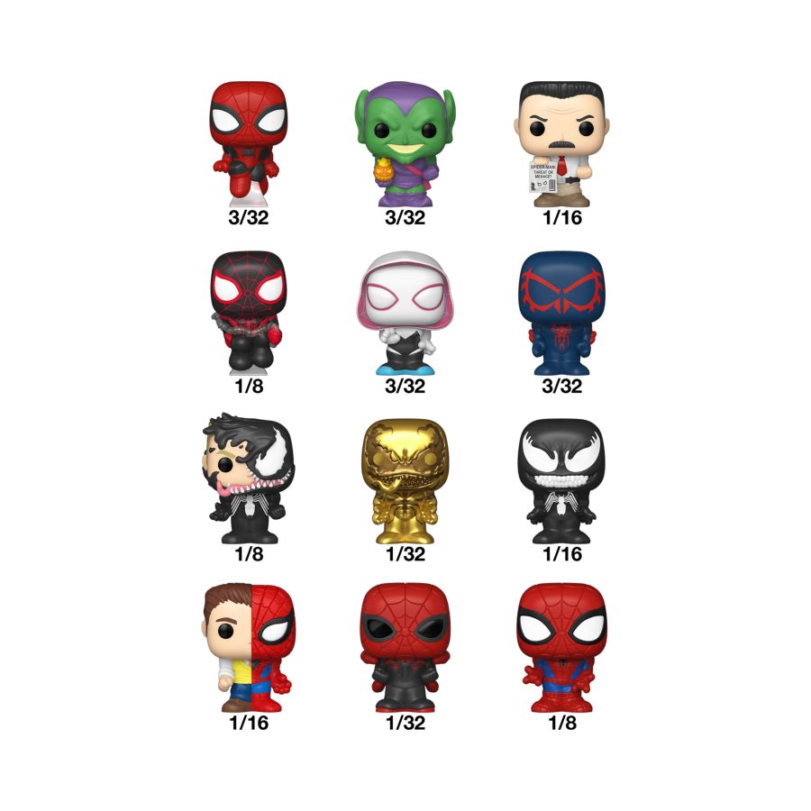 Spider-Man - Bitty Pop! Blind Bag Assortment Display Of 32 (Pop! Vinyl)
