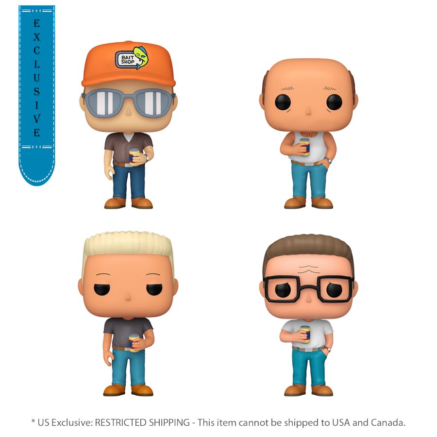 King Of The Hill - Dale, Hank, Bill And Boomhauer 4-Pack (Pop! Vinyl)