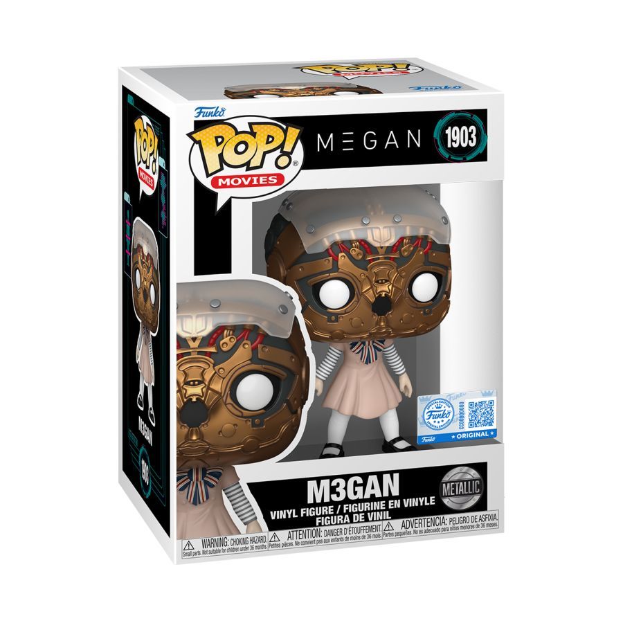 M3GAN – M3GAN Robot Face Exposed Metallic (Pop! Vinyl)
