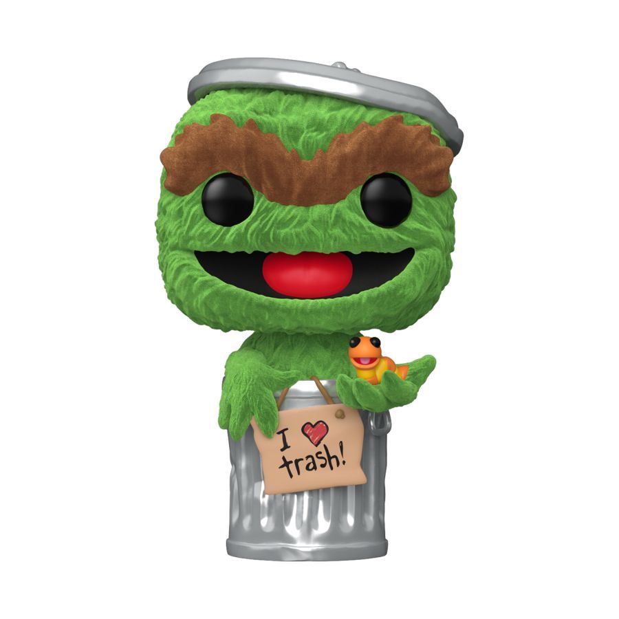Sesame Street – Oscar the Grouch Flocked (Pop! Vinyl)